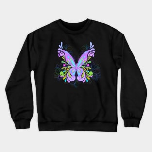 Elegant Butterfly Purple Crewneck Sweatshirt